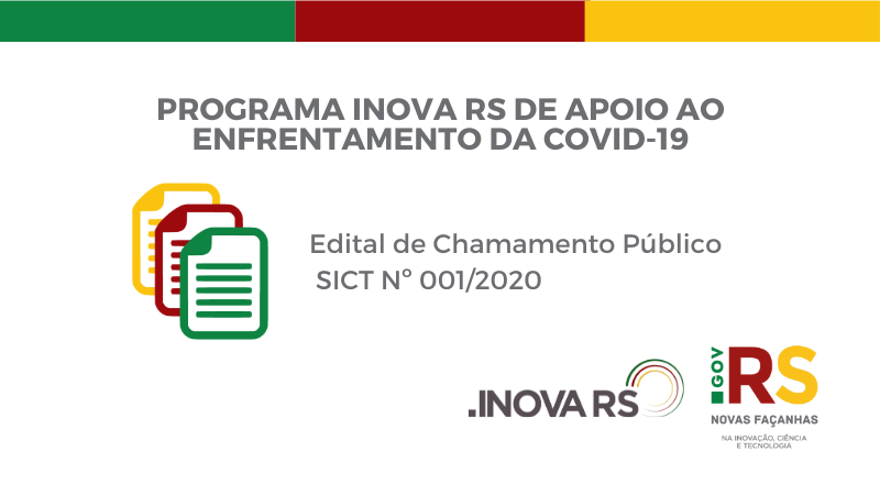 Edital - Programa Inova RS de apoio ao enfrentamento da Covid-19