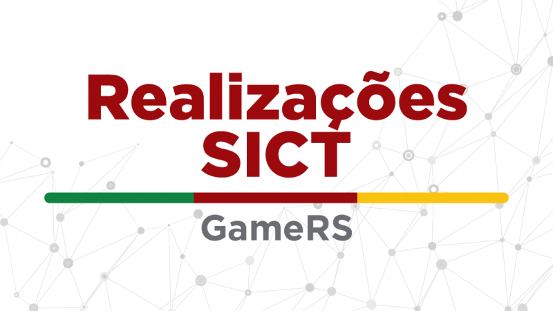 Card escrito "Realizações SICT GameRS"