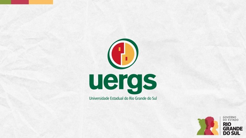Logo da Uergs e logo do estado do Rio Grande do Sul