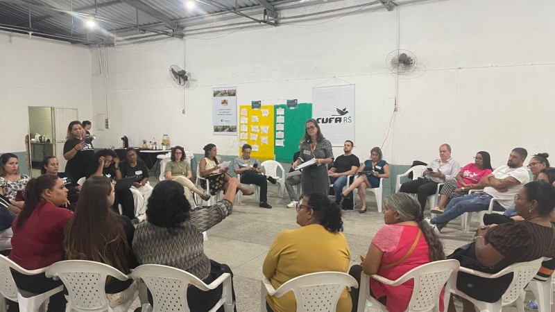 Comitê Científico durante roda de conversa em Canoas