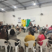 Comitê Científico durante roda de conversa em Canoas